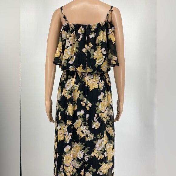 Lily White Floral Print Maxi Dress Size M - Picture 3 of 7